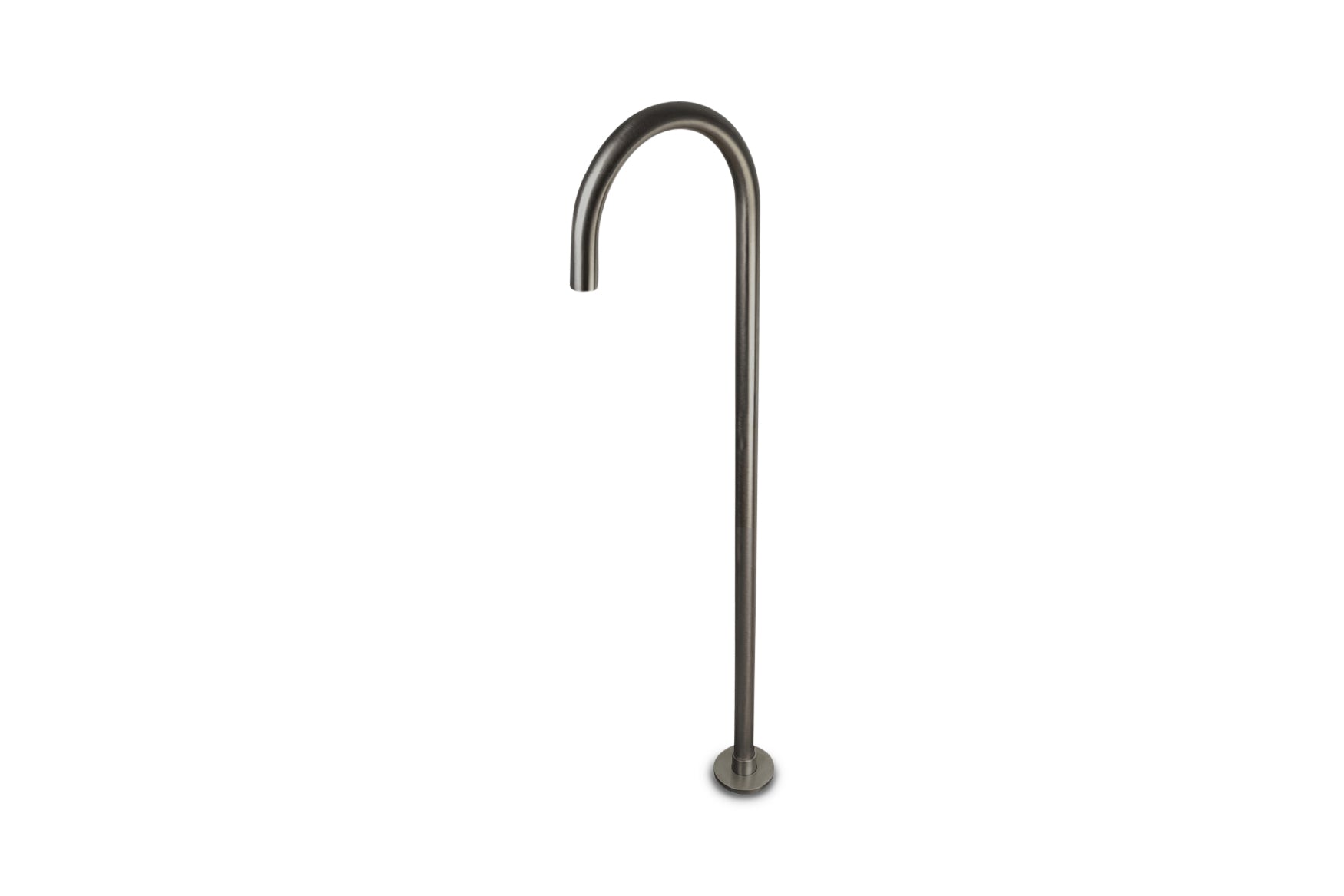 Lagoo - Garda - Vrijstaande baduitloop (afbouwdeel) - Geborsteld Gun Metal PVD - G3202GM