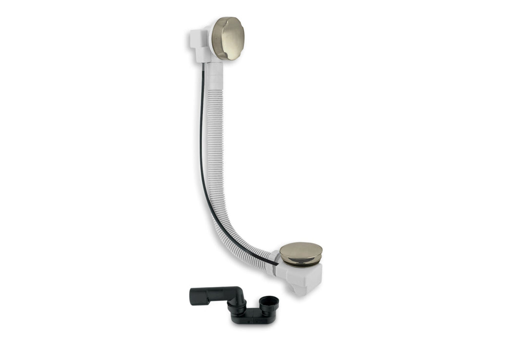 Lagoo - Garda - Badoverloop met clickplug en sifon - Geborsteld Nikkel - G6120BN