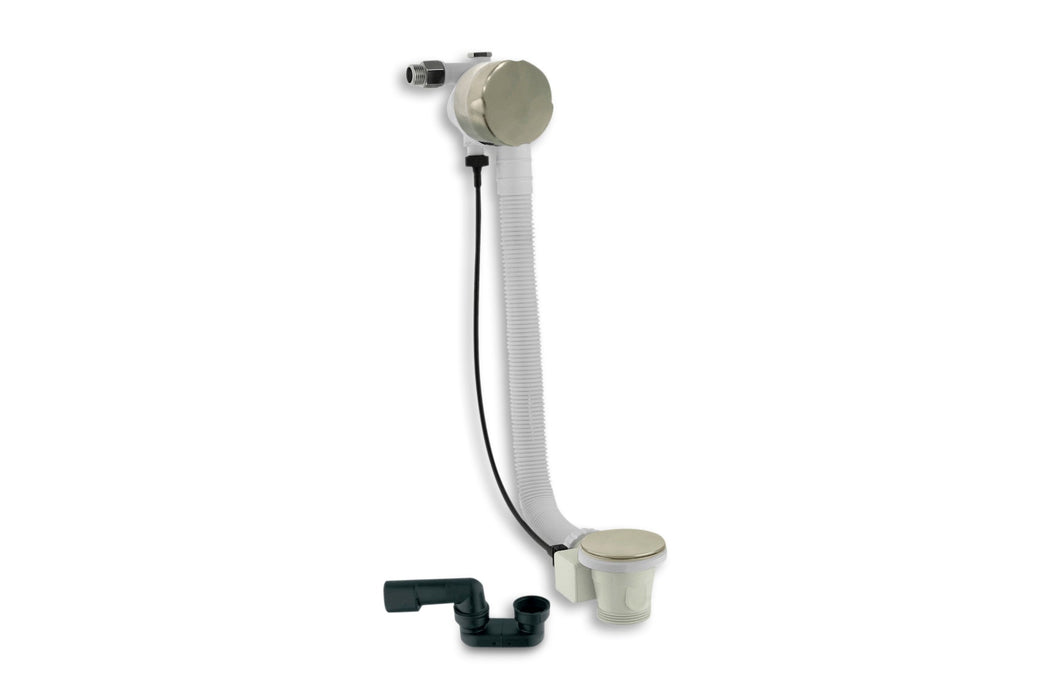 Lagoo - Garda - Badoverloop en vulcombinatie met clickplug en sifon - Geborsteld Nikkel - G6121BN