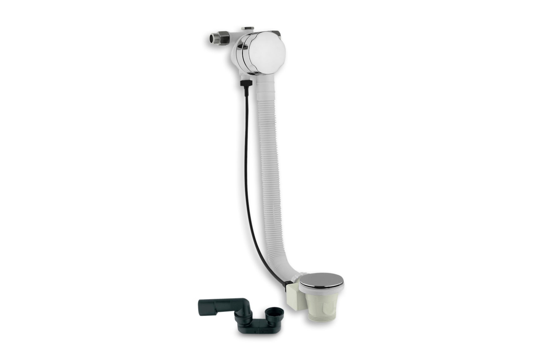 Lagoo - Garda - Badoverloop en vulcombinatie met clickplug en sifon - Chroom - G6121CH