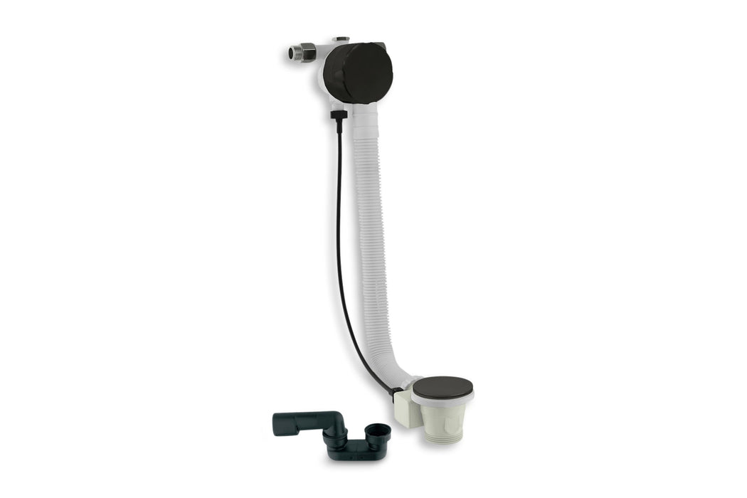 Lagoo - Garda - Badoverloop en vulcombinatie met clickplug en sifon - Mat Zwart - G6121MB