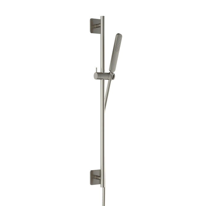 Hotbath Gal GL309 verstelbare glijstang 100 cm met doucheslang en handdouche - Geborsteld Nikkel