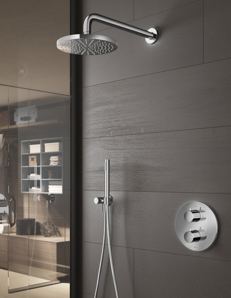 Hotbath IBS1A Buddy inbouw doucheset - staafhanddouche - 30cm hoofddouche - plafondbuis 30cm - glijstang - Geborsteld Nikkel