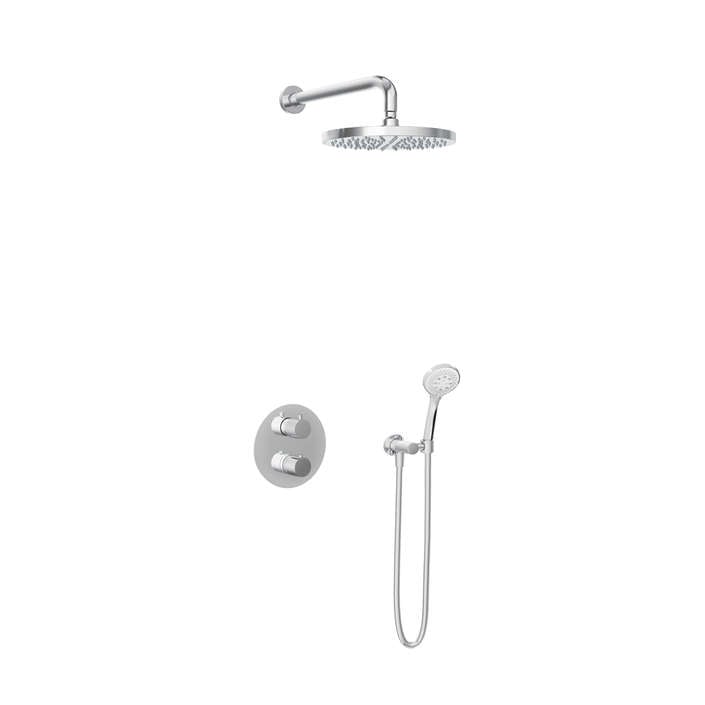 Hotbath IBS1A Buddy inbouw doucheset - ronde 3 standen handdouche - 30cm hoofddouche - wandarm - zonder glijstang - Chroom