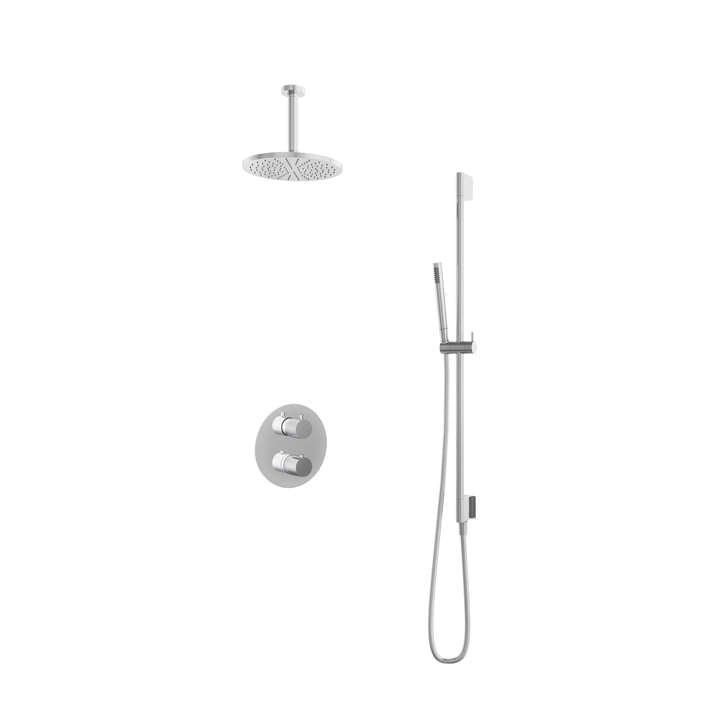 Hotbath IBS1A Buddy inbouw doucheset - staafhanddouche - 20cm hoofddouche - plafondbuis 15cm - glijstang - Chroom