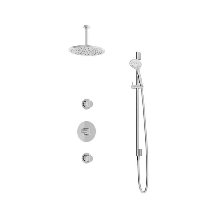 Hotbath IBS1 Buddy inbouw doucheset - ronde 3 standen handdouche - 30cm hoofddouche - plafondbuis 15cm - glijstang - Chroom