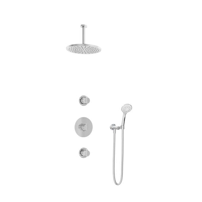 Hotbath IBS1 Buddy inbouw doucheset - ronde 3 standen handdouche - 30cm hoofddouche - plafondbuis 15cm - zonder glijstang - Chroom