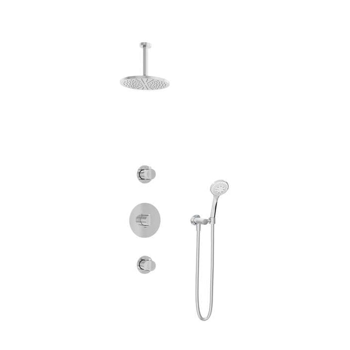 Hotbath IBS1 Buddy inbouw doucheset - ronde 3 standen handdouche - 20cm hoofddouche - plafondbuis 15cm - zonder glijstang - Chroom