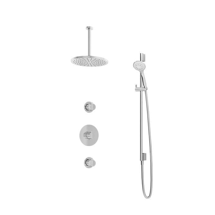 Hotbath IBS1 Buddy inbouw doucheset - ronde 3 standen handdouche - 30cm hoofddouche - plafondbuis 30cm - glijstang - Chroom