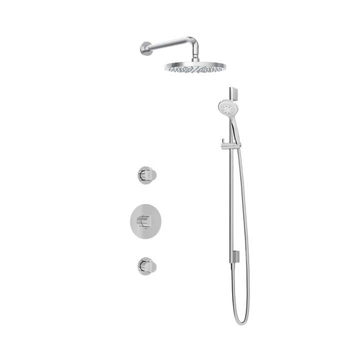 Hotbath IBS1 Buddy inbouw doucheset - ronde 3 standen handdouche - 25cm hoofddouche - wandarm - glijstang - Chroom