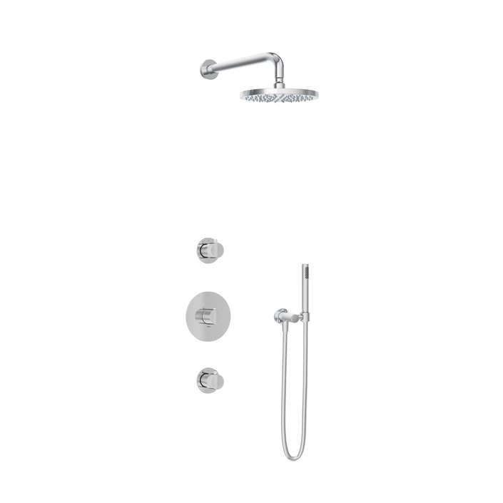 Hotbath IBS1 Buddy inbouw doucheset - staafhanddouche - 20cm hoofddouche - wandarm - zonder glijstang - Chroom