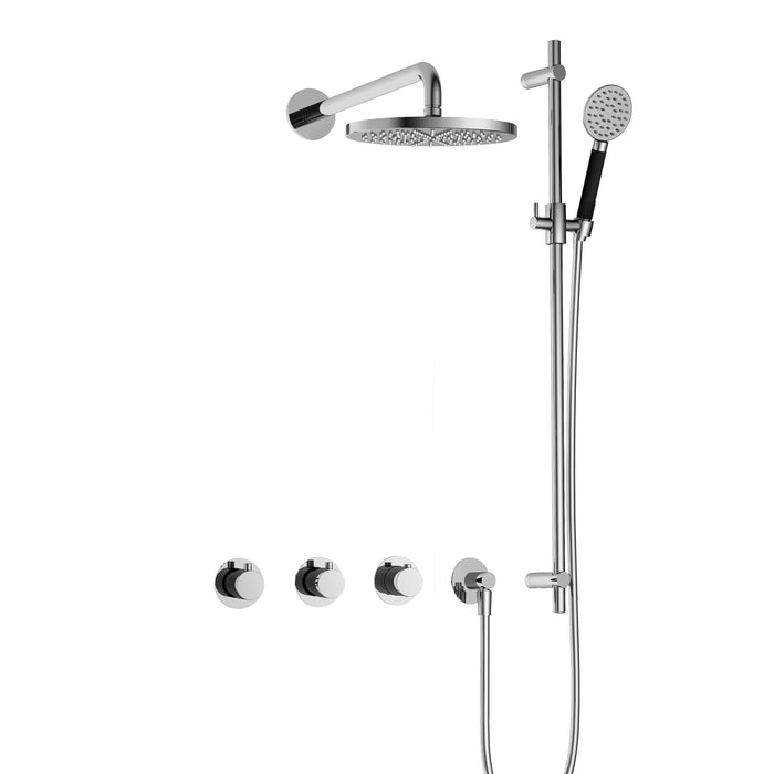 Hotbath Cobber IBS70 inbouw doucheset - ronde handdouche - 25cm hoofddouche - wandarm - glijstang - Chroom
