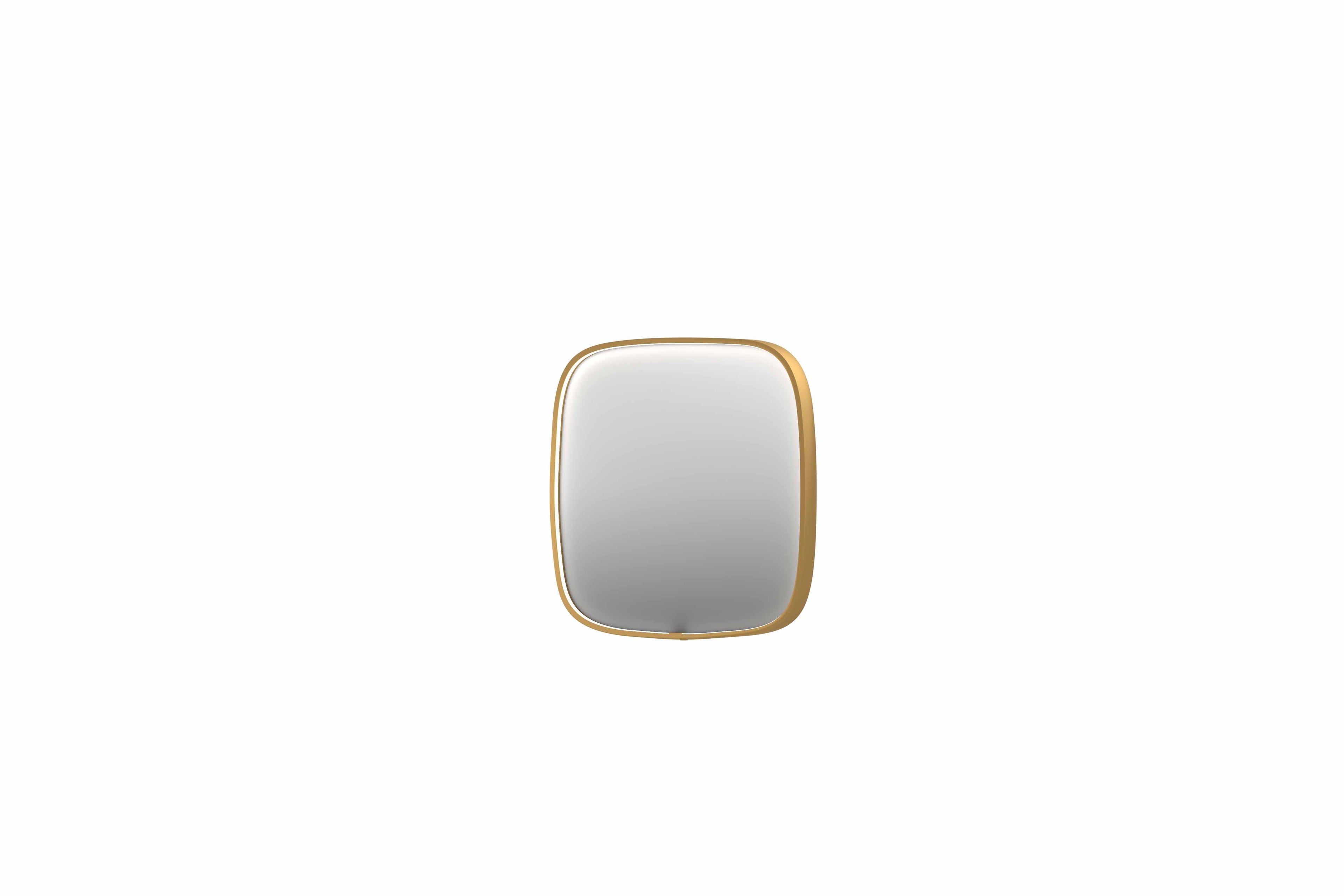 Ink SP31 spiegel contour in kader 40x40cm directe LED - Geborsteld Mat Goud