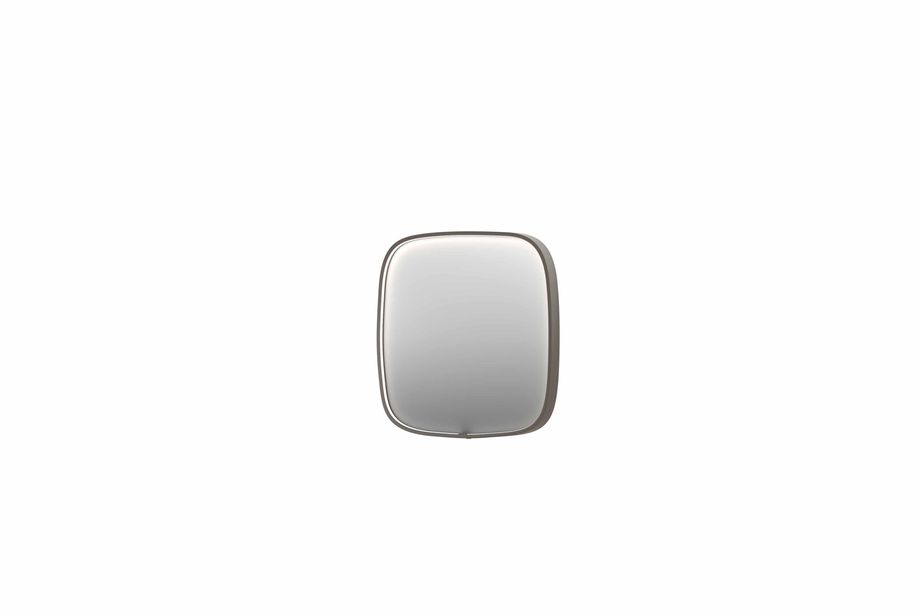 Ink SP31 spiegel contour in kader 40x40cm directe LED - geborsteld RVS