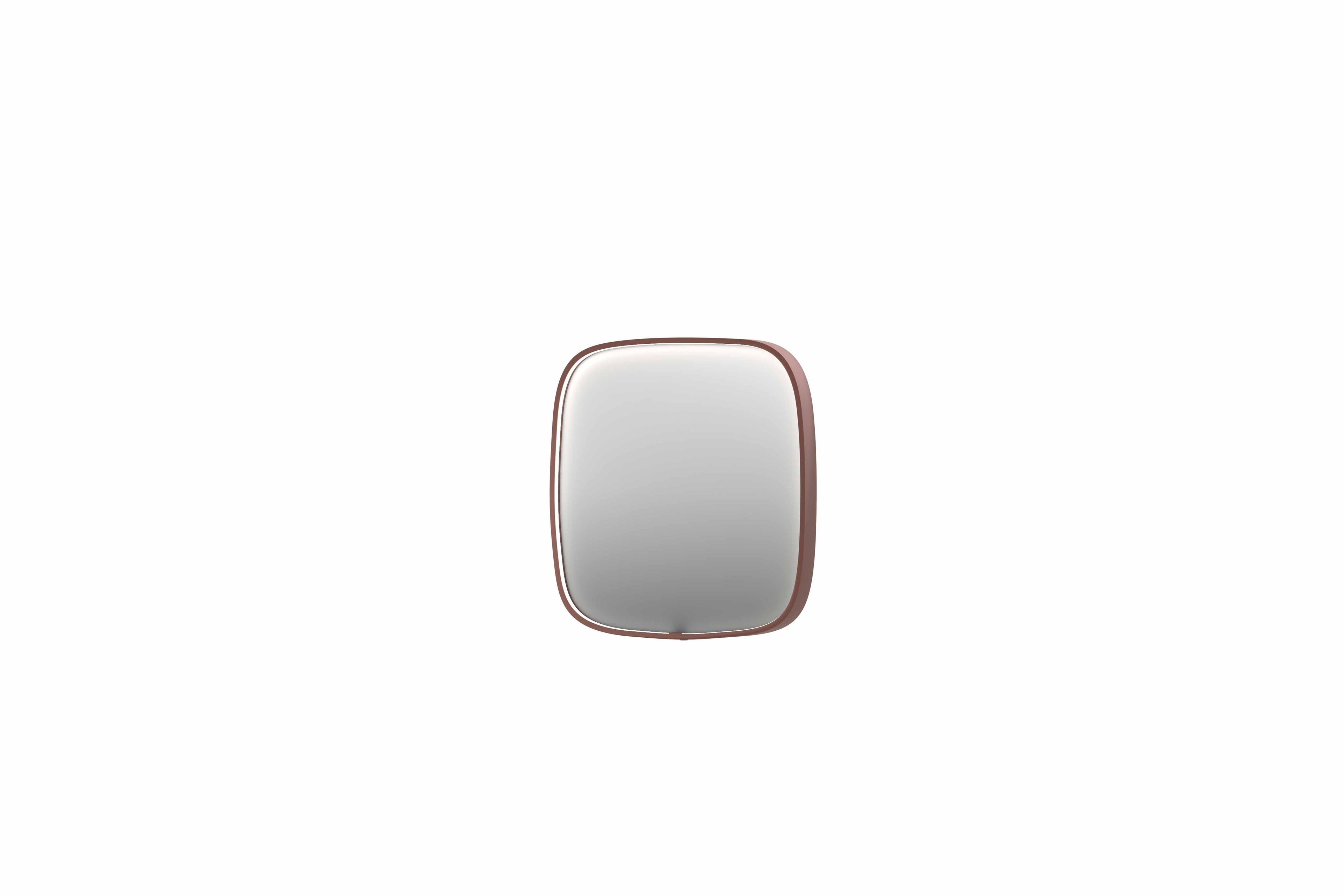 Ink SP31 spiegel contour in kader 40x40cm directe LED - geborsteld koper