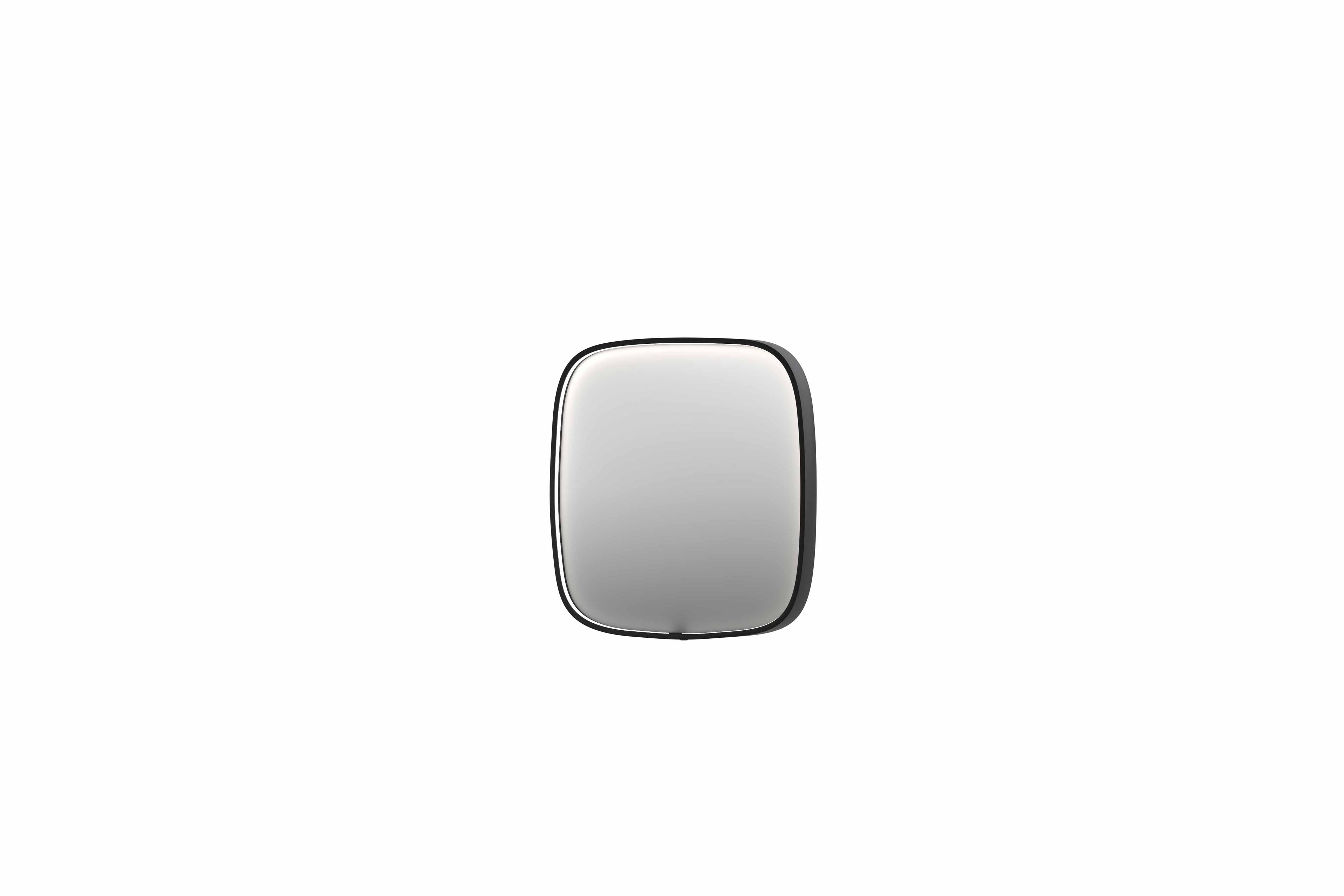 Ink SP31 spiegel contour in kader 40x40cm directe LED - geborsteld metal black