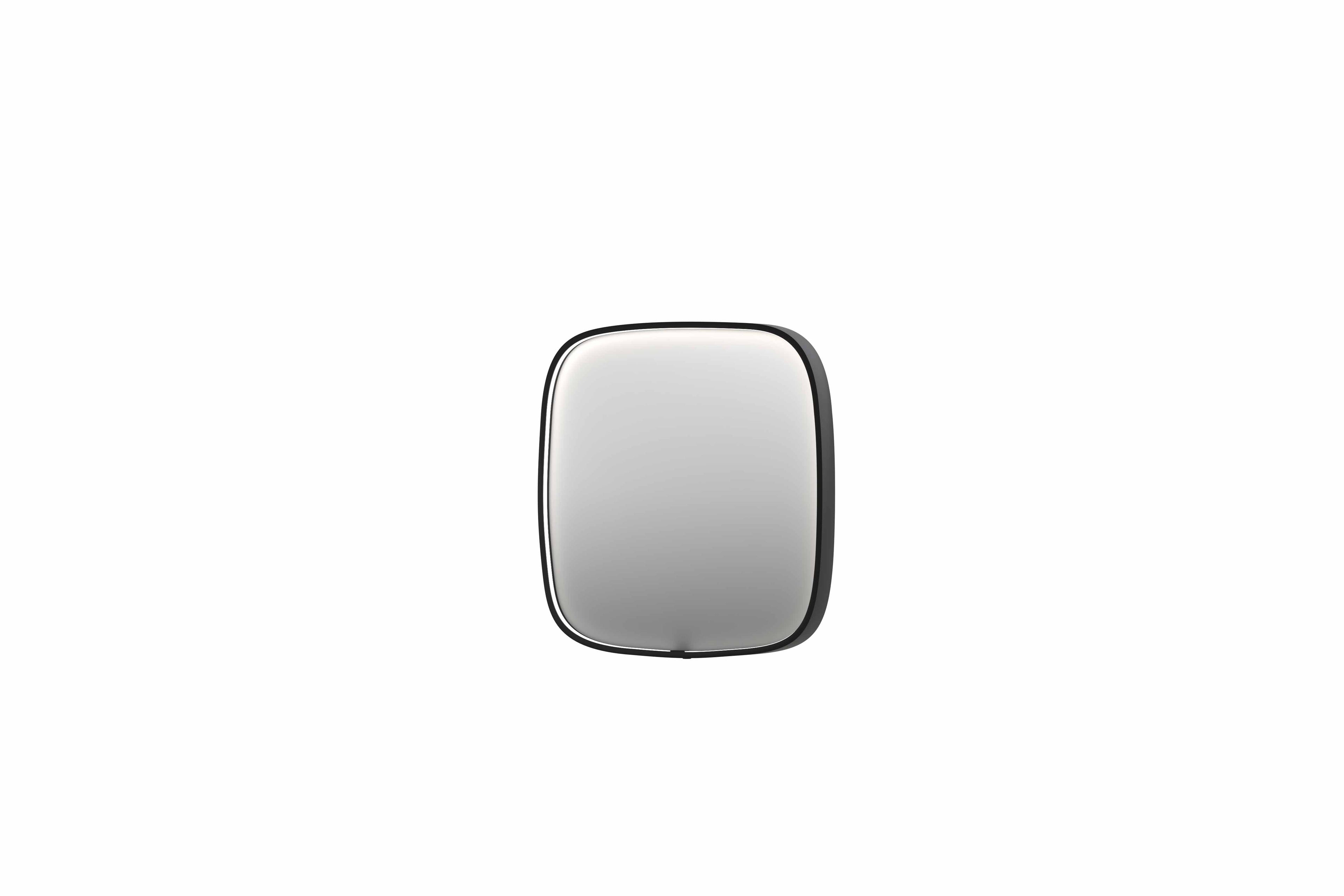 Ink SP31 spiegel contour in kader 60x60cm directe LED - geborsteld metal black