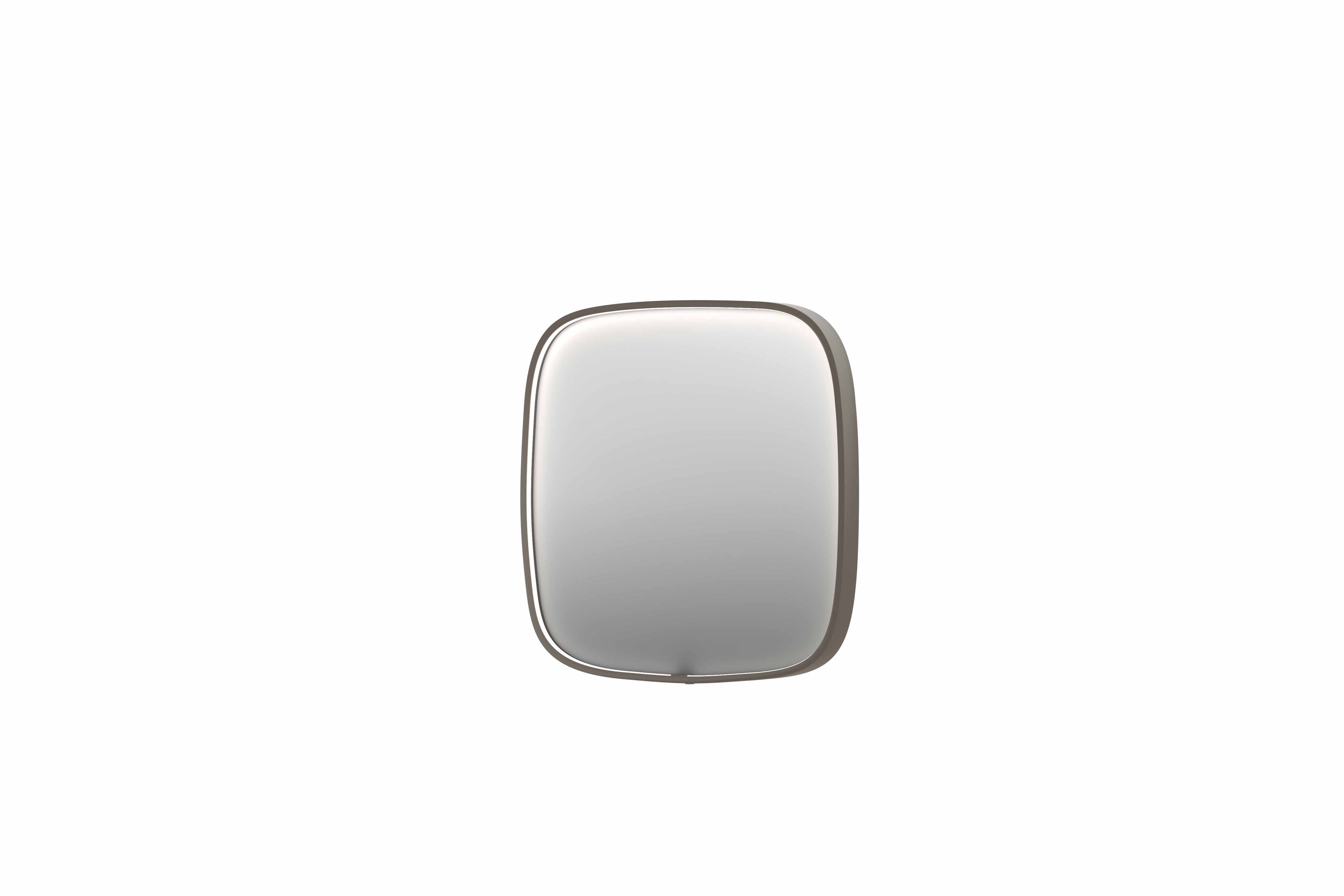 Ink SP31 spiegel contour in kader 80x80cm directe LED - geborsteld RVS