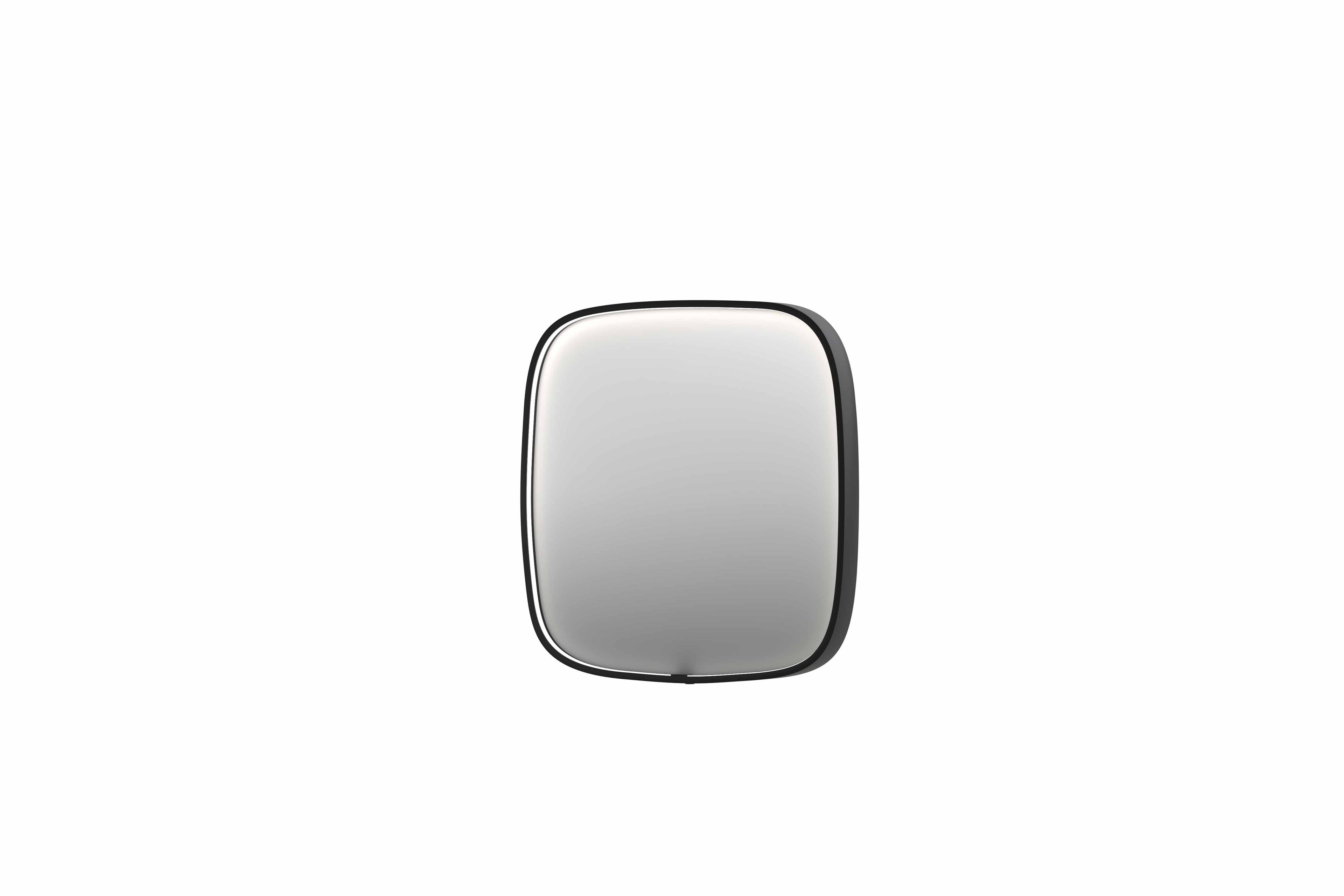 Ink SP31 spiegel contour in kader 80x80cm directe LED - geborsteld metal black