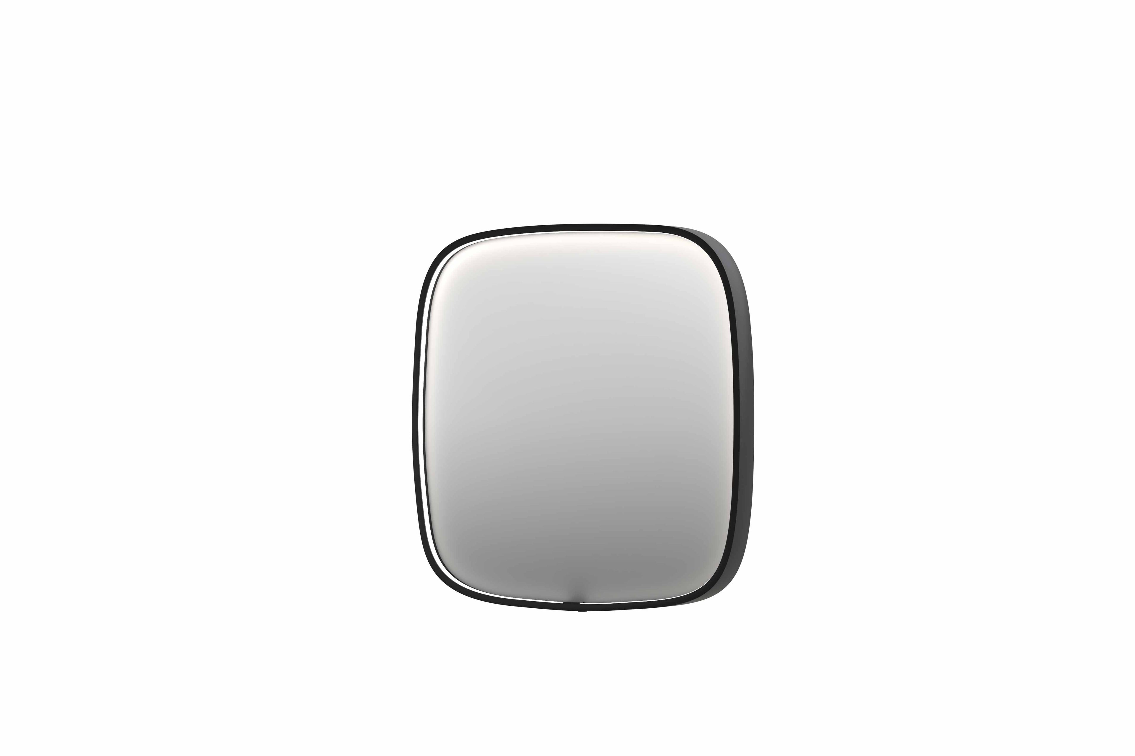 Ink SP31 spiegel contour in kader 100x100cm directe LED - geborsteld metal black
