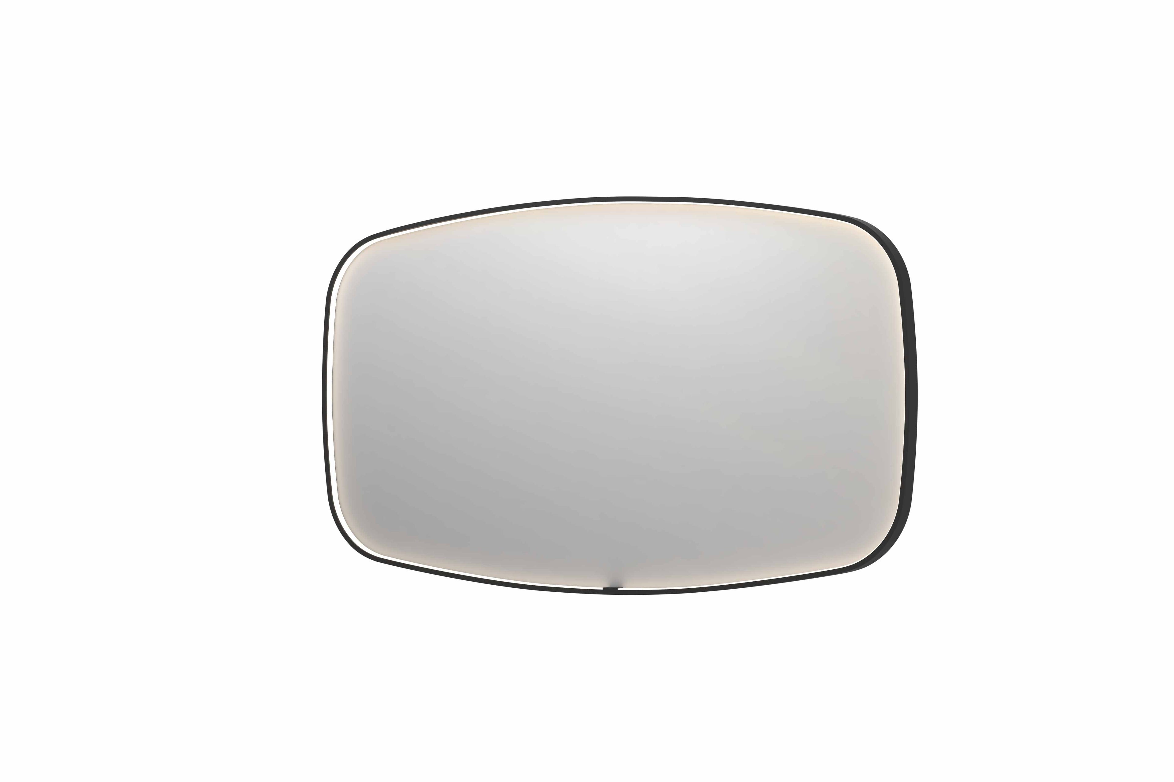 Ink SP31 spiegel contour in kader 140x80cm directe LED - mat zwart
