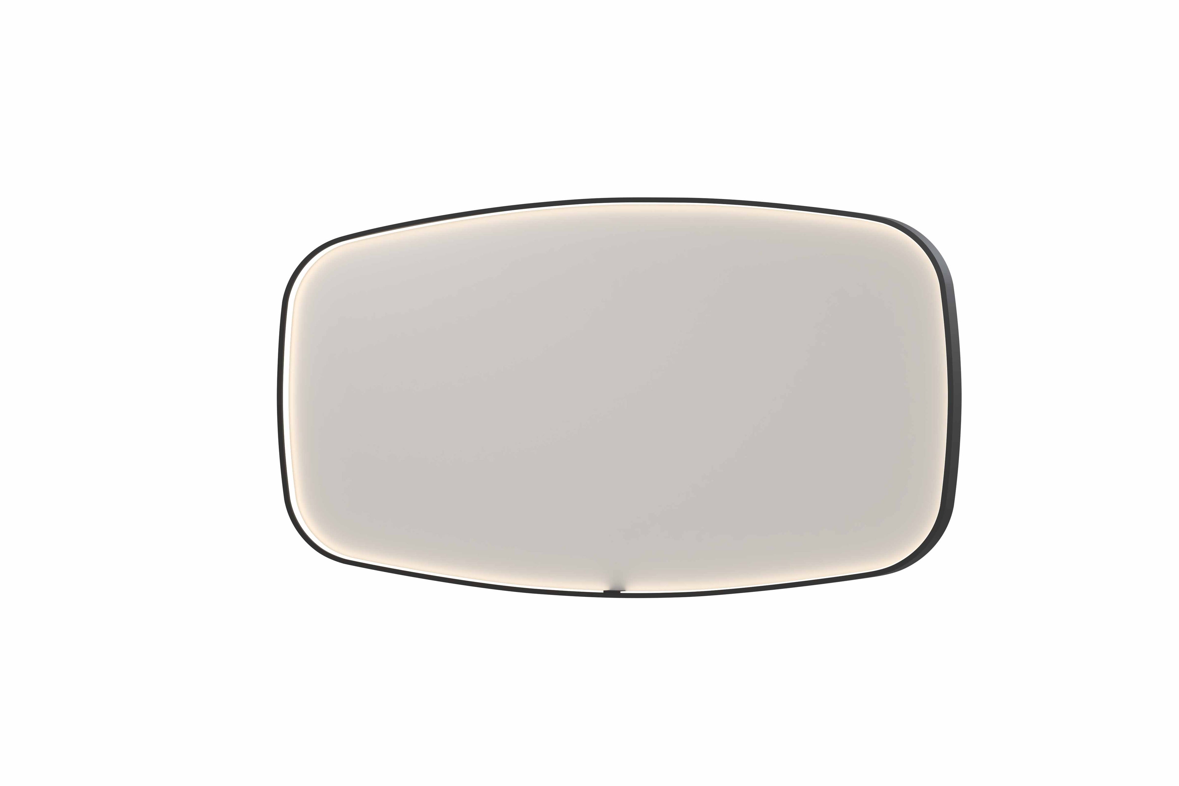 Ink SP31 spiegel contour in kader 160x80cm directe LED - mat zwart
