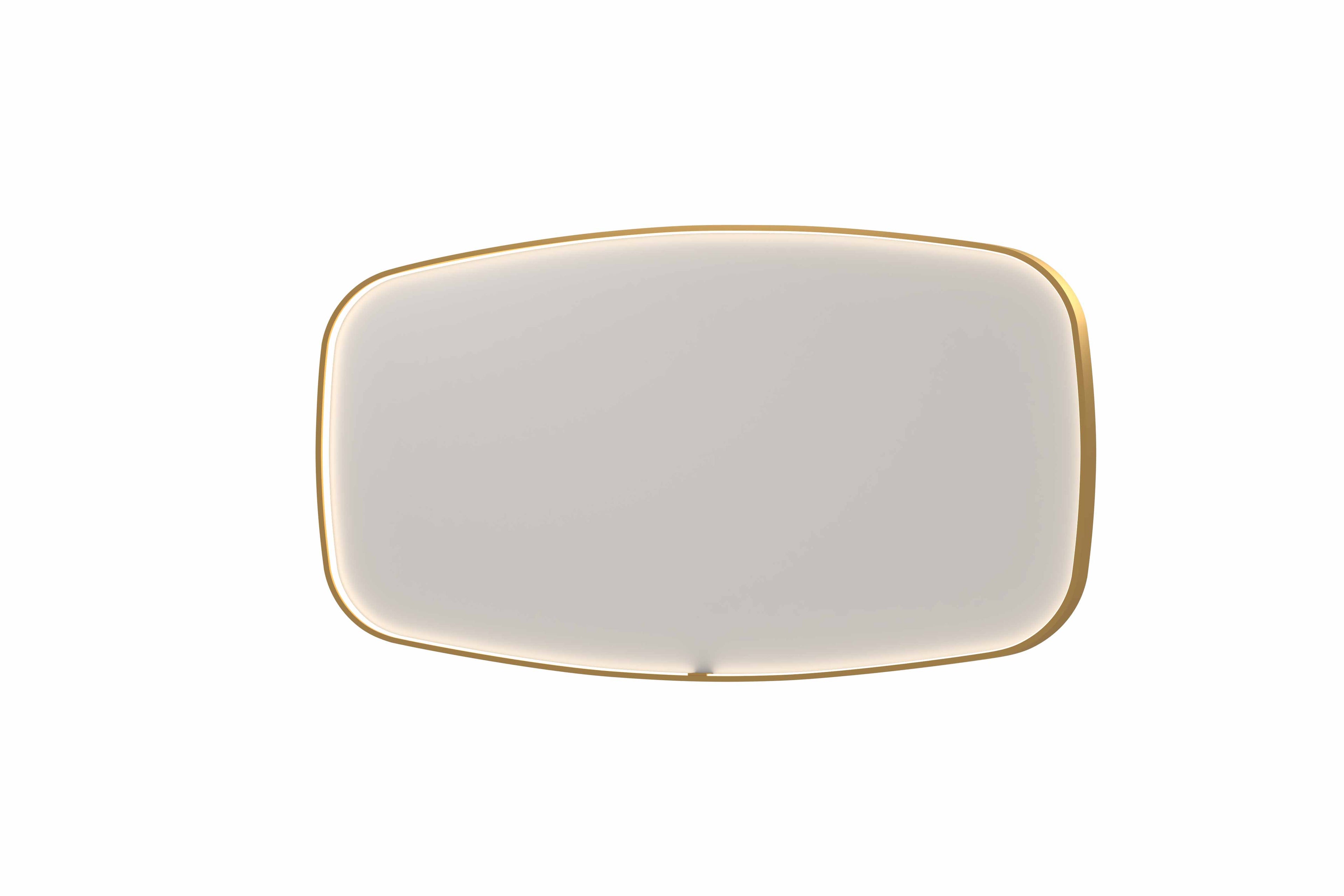 Ink SP31 spiegel contour in kader 140x80cm directe LED - Geborsteld Mat Goud