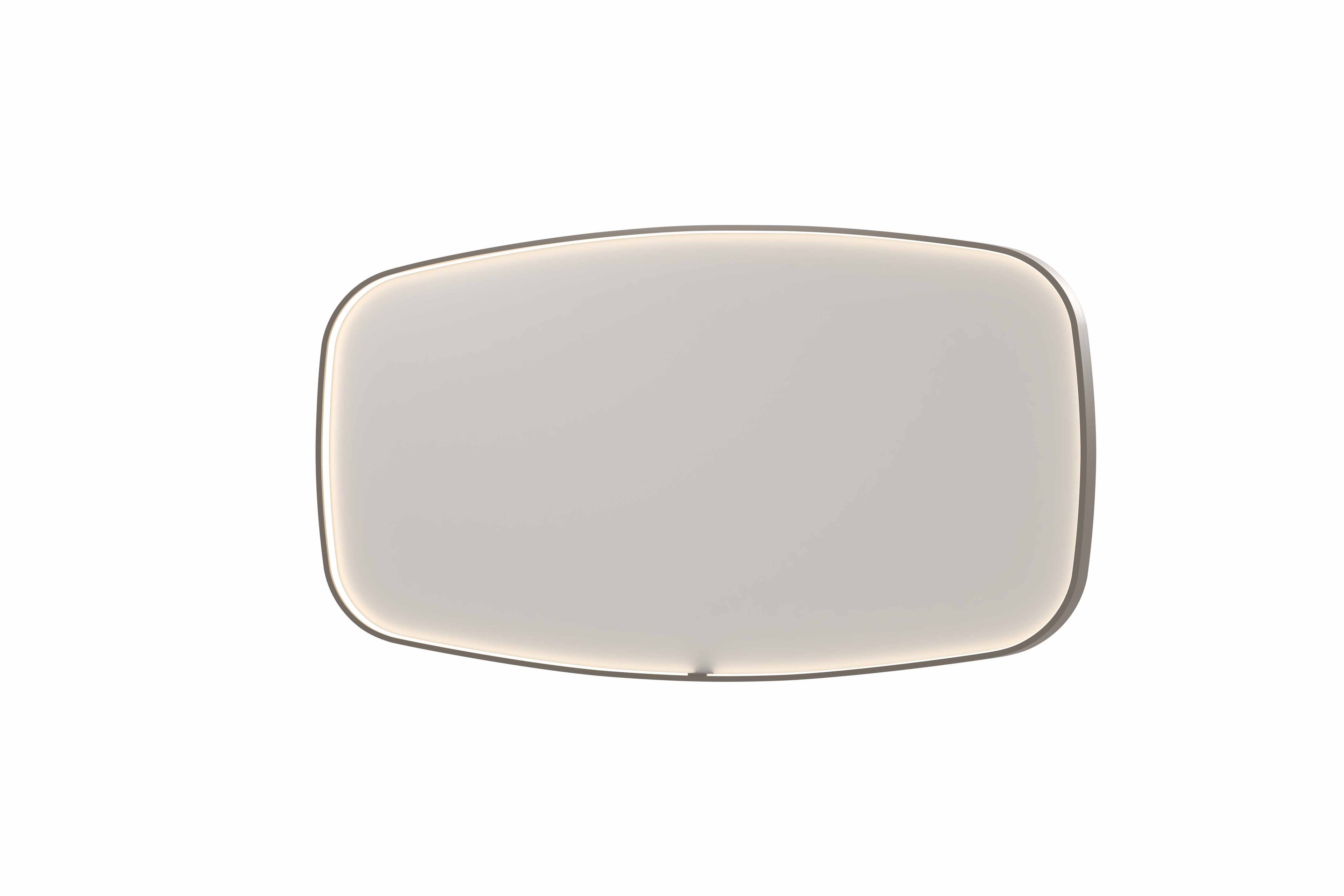 Ink SP31 spiegel contour in kader 160x80cm directe LED - geborsteld RVS