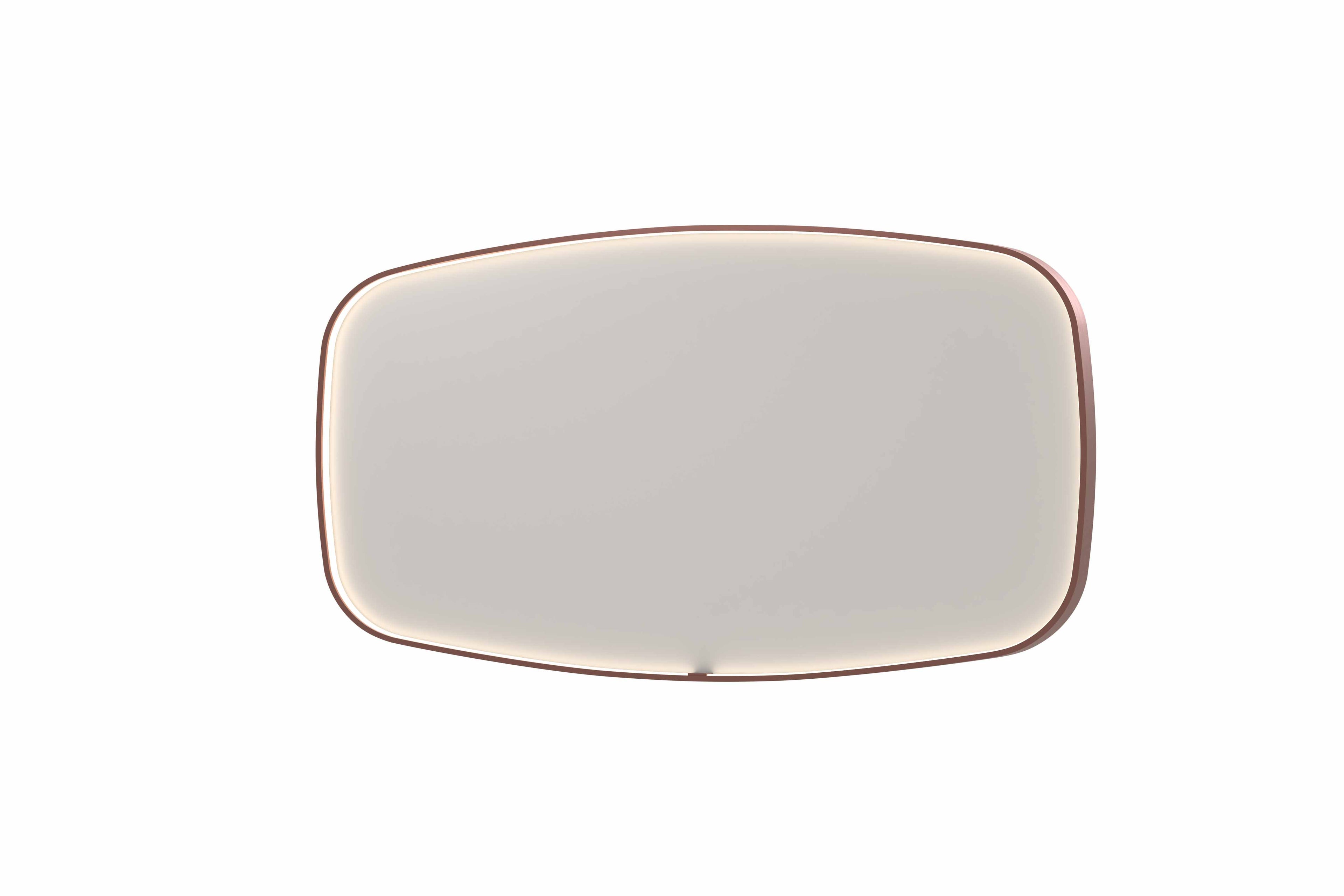 Ink SP31 spiegel contour in kader 160x80cm directe LED - geborsteld koper
