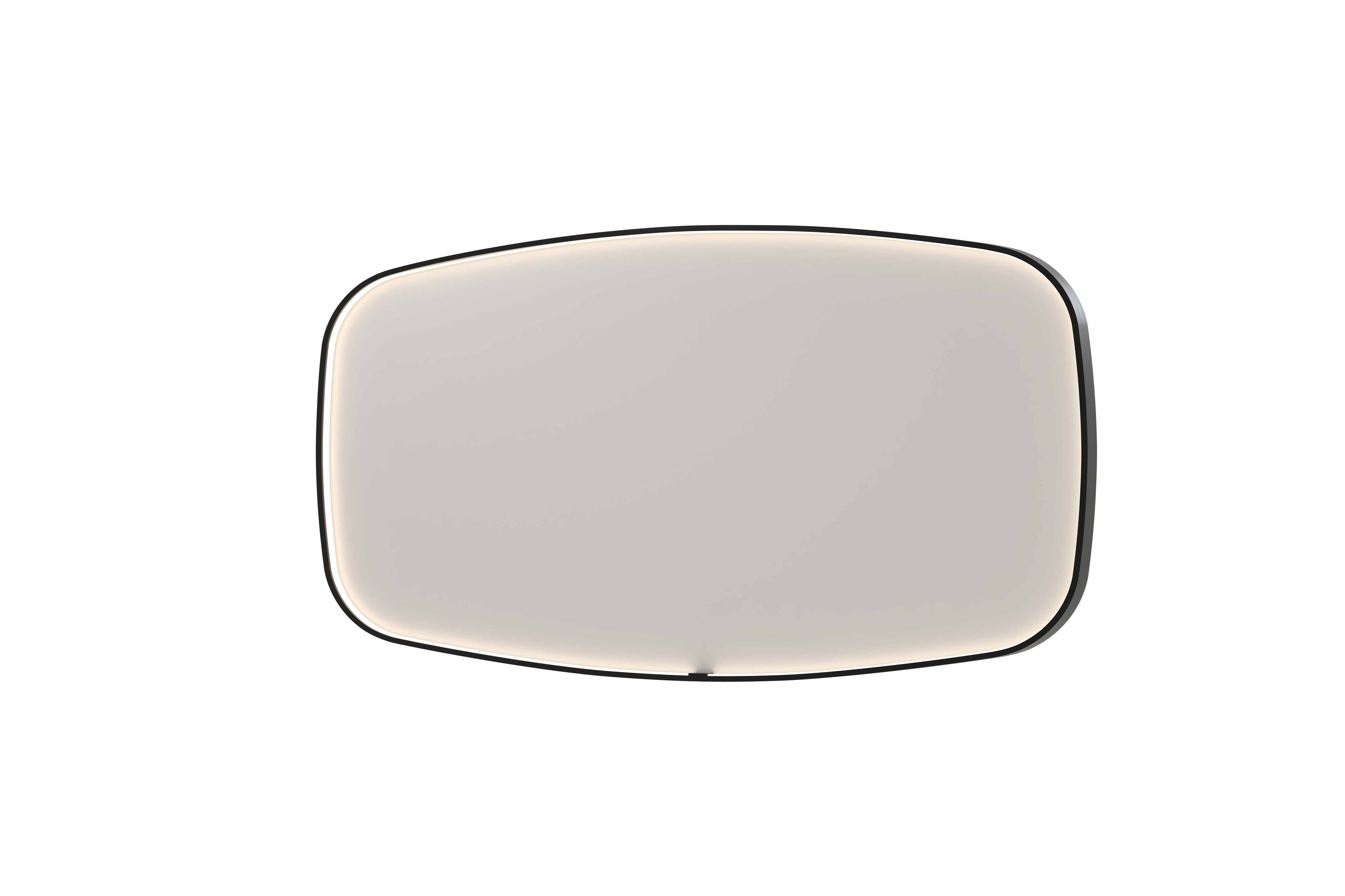 Ink SP31 spiegel contour in kader 160x80cm directe LED - geborsteld metal black