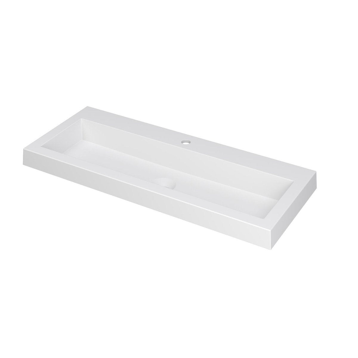 Ink Dock meubelwastafel 100x40cm polystone - 1 kraangat - mat wit