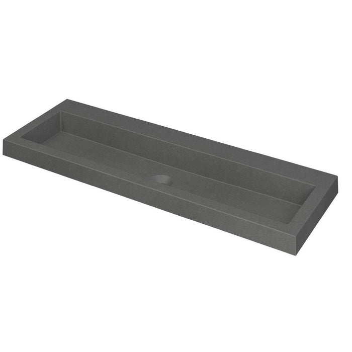 Ink Dock Wastafel Quartz zonder kraangat - Quartz grijs - 120x40cm - 3415130