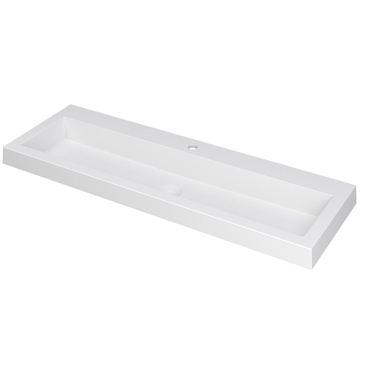 Ink Dock meubelwastafel 120x40cm polystone - 1 kraangat - mat wit