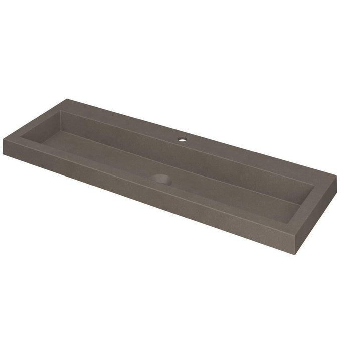 Ink Dock Wastafel Quartz met 1 kraangat - Quartz Beton - 120x40 cm - 3415431