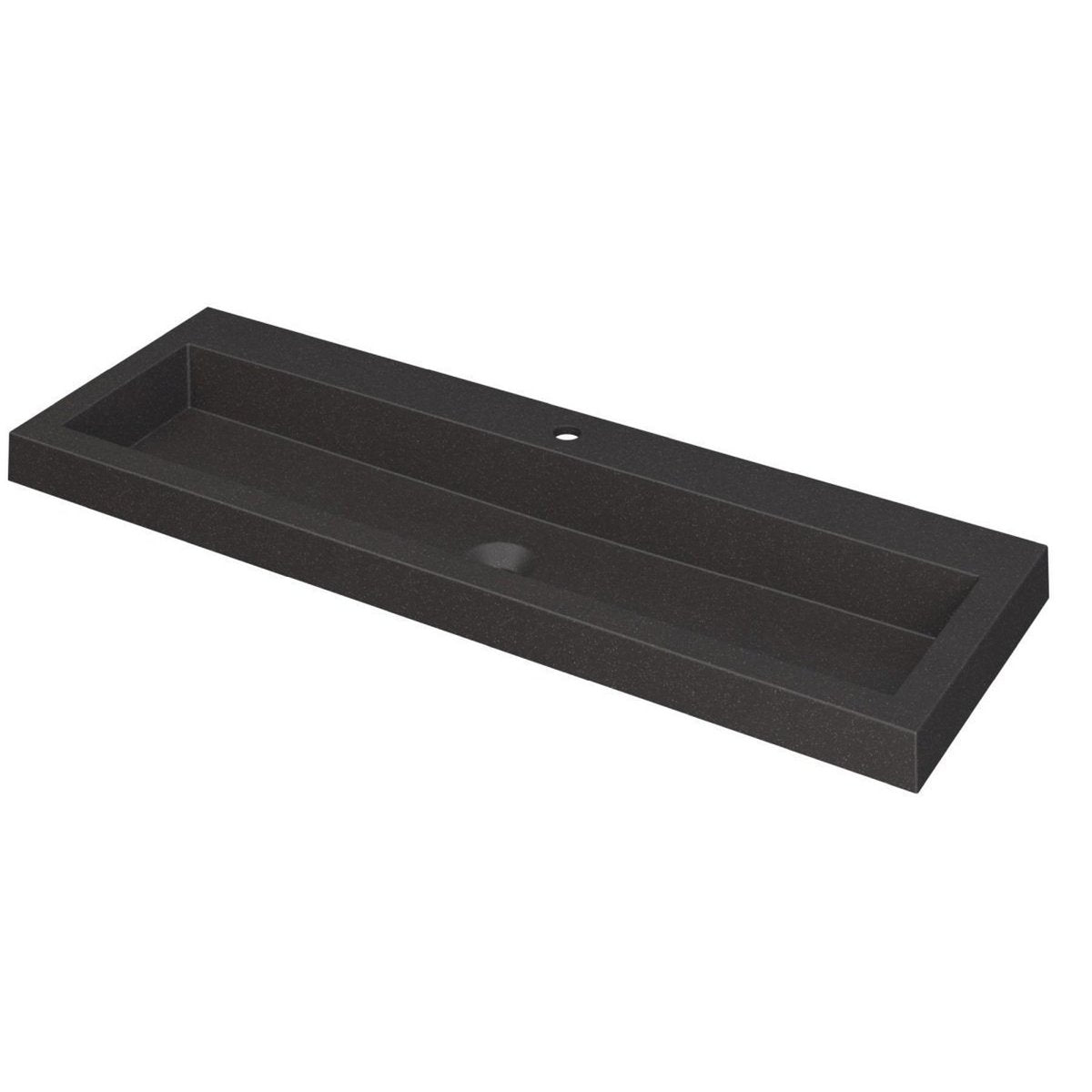 Ink Dock meubelwastafel 120x40cm quartz - 1 kraangat - zwart