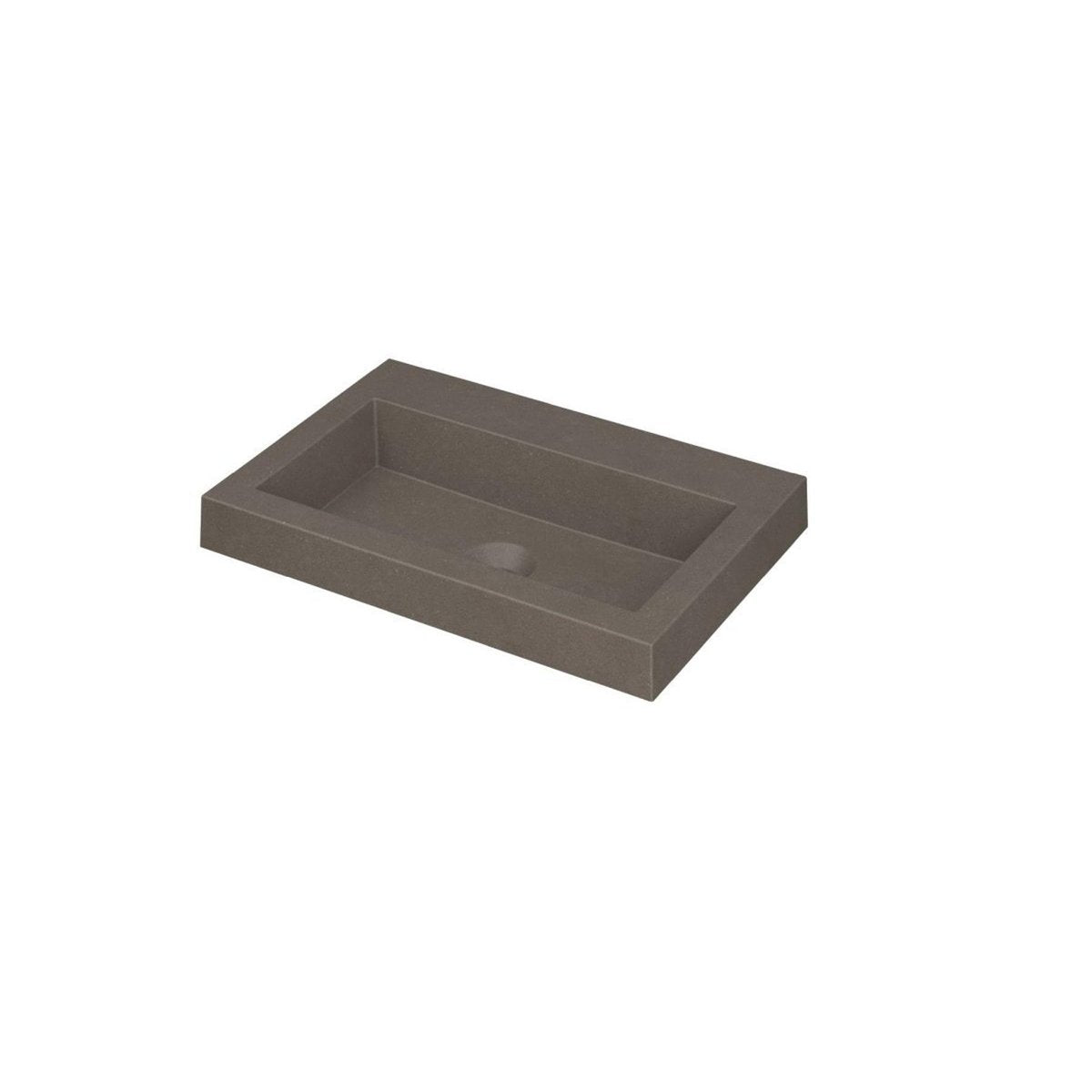 Ink Dock meubelwastafel 60x40cm quartz - zonder kraangat - beton