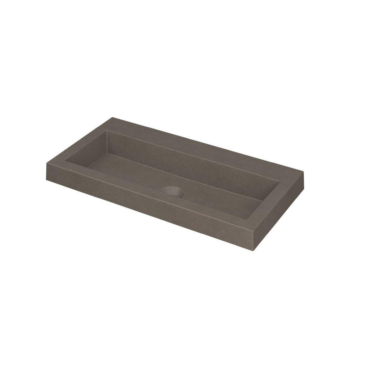 Ink Dock meubelwastafel 80x40cm quartz - zonder kraangat - beton