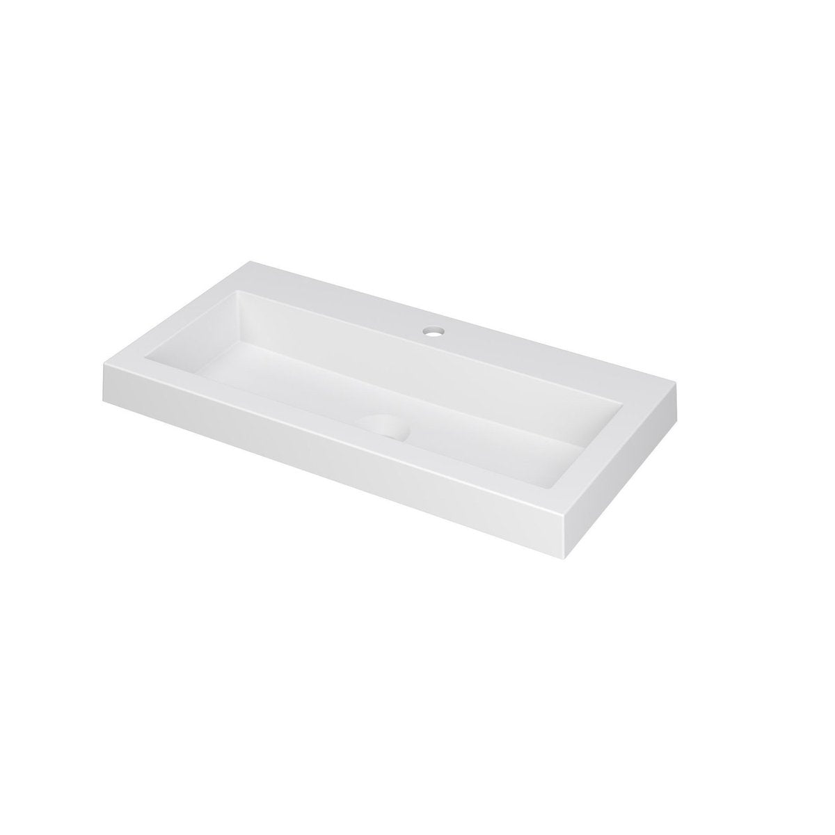Ink Dock meubelwastafel 80x40cm polystone - 1 kraangat - mat wit