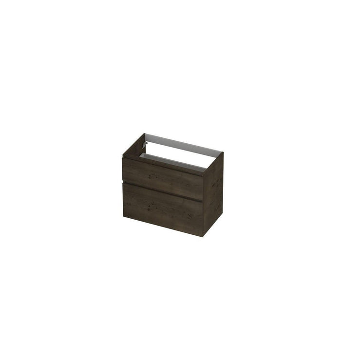 Ink onderkast - houten keerlijst - Fineer charcoal - 2 laden - asymmetrisch - 80x45cm - 1221823