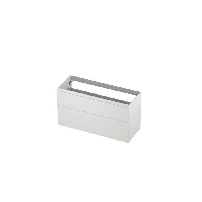 Ink onderkast 120x45cm - greeploos - 2 lades asymmetrisch - mat wit