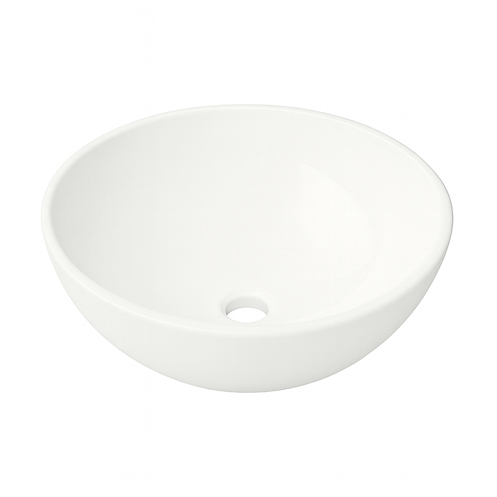 Ink Otello opzetwastafel rond 40cm keramiek - glans wit