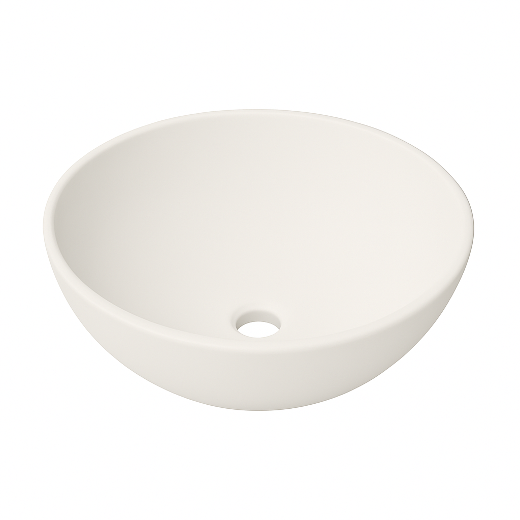 Ink Otello opzetwastafel rond 40cm keramiek - mat wit