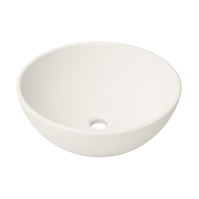 Ink Otello opzetwastafel rond 40cm keramiek - mat wit