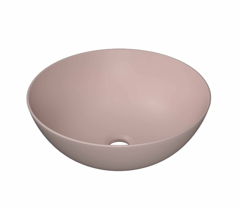 Ink Otello opzetwastafel rond 40cm keramiek - mat poederroze