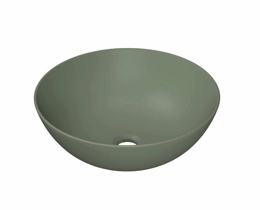 Ink Otello opzetwastafel rond 40cm keramiek - mat retrogroen