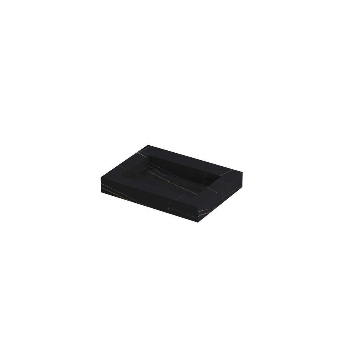 Ink Pitch meubelwastafel 60x45cm keramische slab - zonder kraangat - lauren black mat