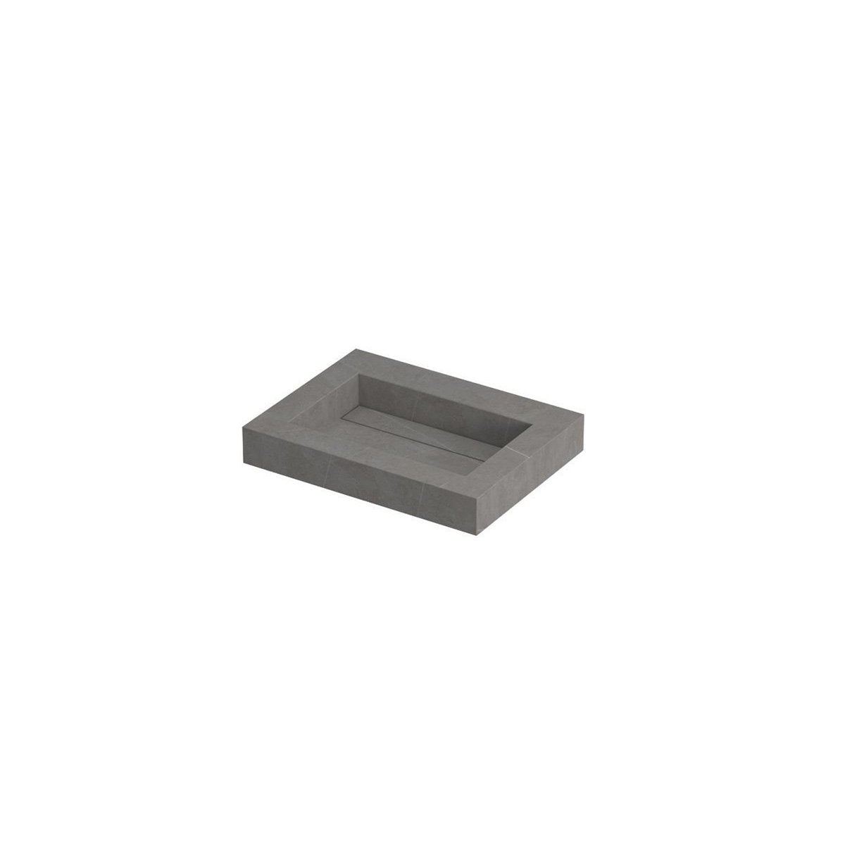 Ink Pitch meubelwastafel 60x45cm keramische slab - zonder kraangat - armani grey mat