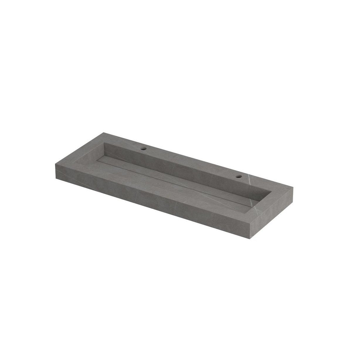 Ink Pitch meubelwastafel 120x45cm keramische slab - centraal - zonder kraangaten - armani grey mat