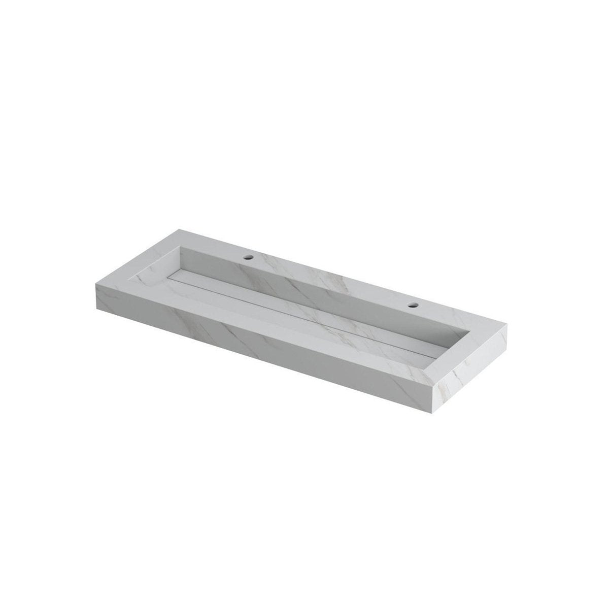 Ink Pitch meubelwastafel 120x45cm keramische slab - centraal - 1 kraangat - calacatta mat