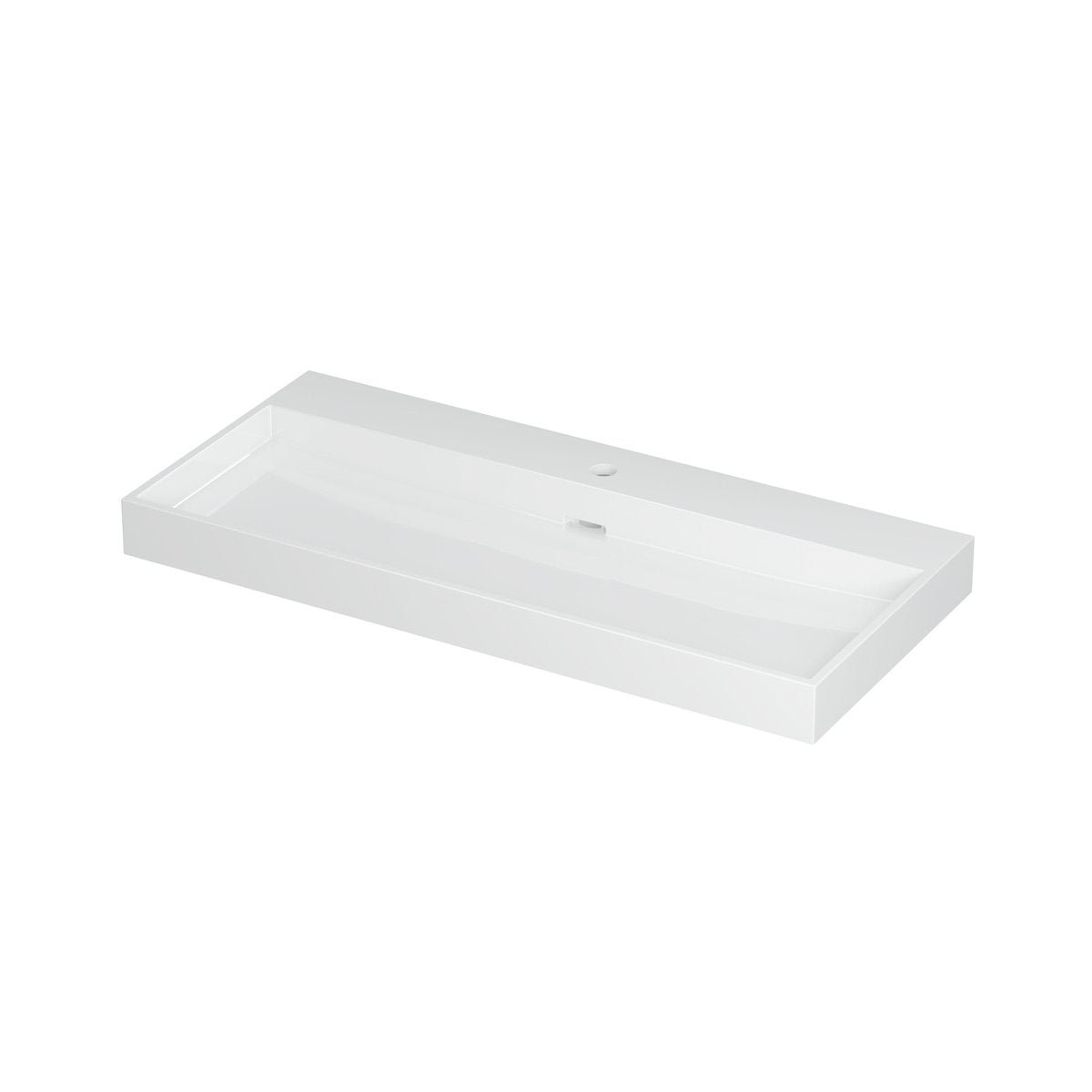 Ink Urban meubelwastafel 100x45cm keramiek - 1 kraangat - glans wit